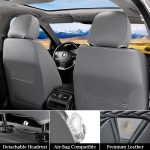 FLORICH Leather Car Seat Covers Full Set for Cars, SUVs & Trucks, Pink Black Front & Rear Automotive Seat Covers, Universal Fit for Toyota Honda Ford Jeep - Image 18